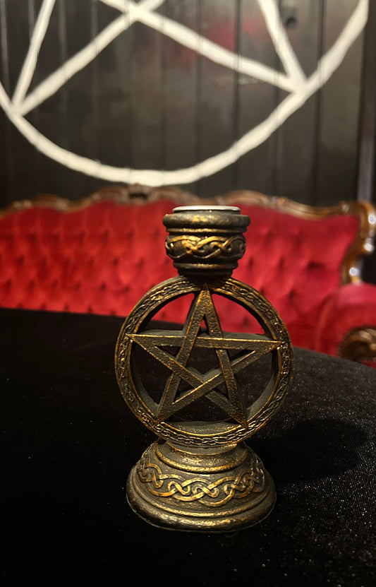Resin Pentacle Candle Holder