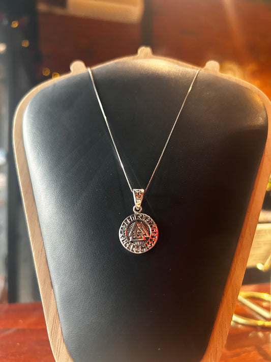 Valknut Runes Viking Norse Pendant | Sterling Silver 925